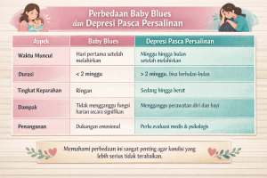 perbedaan baby blues dan depresi pasca persalinan