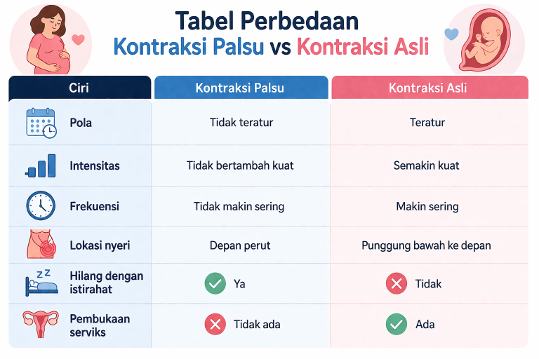 perbedaan konpal dan kontraksi asli